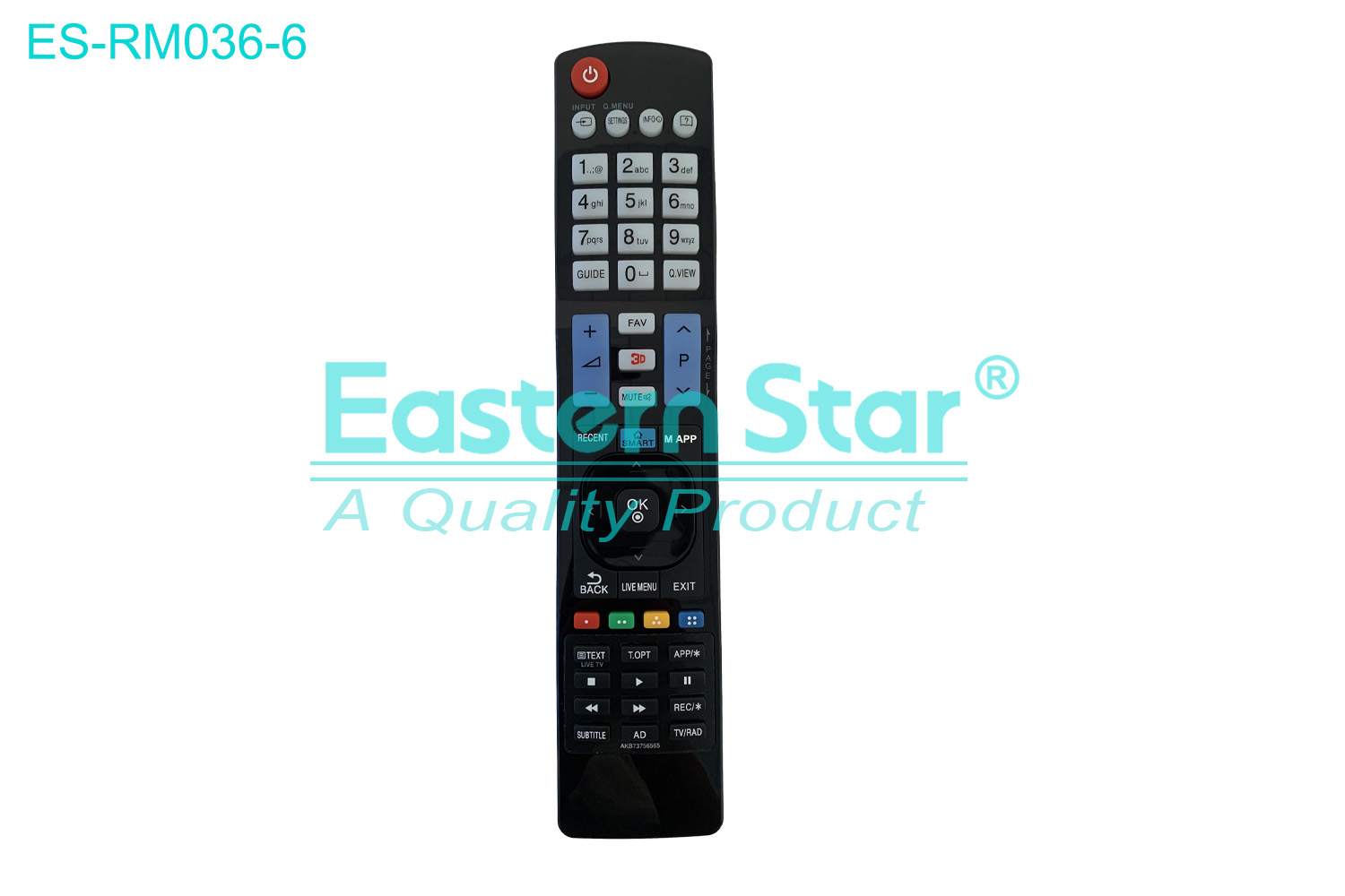 ES-RM036-6 Compatible for / Smart TV Remote Control R/M 51 Keys