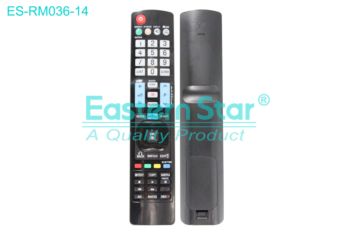 ES-RM036-14 Compatible for / Smart TV Remote Control R/M 51 Keys