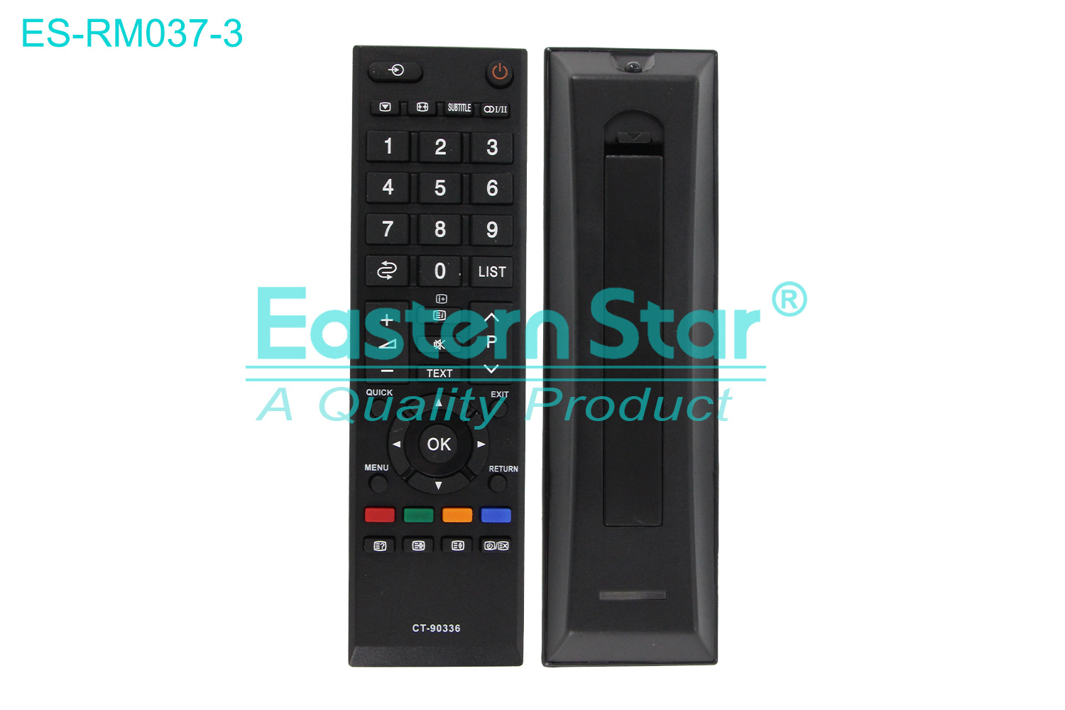 ES-RM037-3 Compatible for Toshiba Smart TV Remote Control R/M 42 Keys