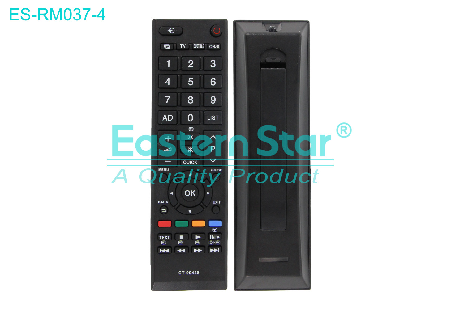 ES-RM037-4 Compatible for Toshiba Smart TV Remote Control R/M 46 Keys