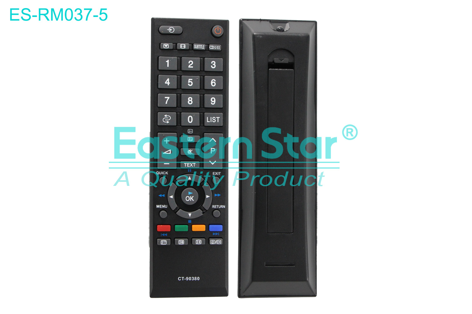 ES-RM037-5 Compatible for Toshiba Smart TV Remote Control R/M 42 Keys