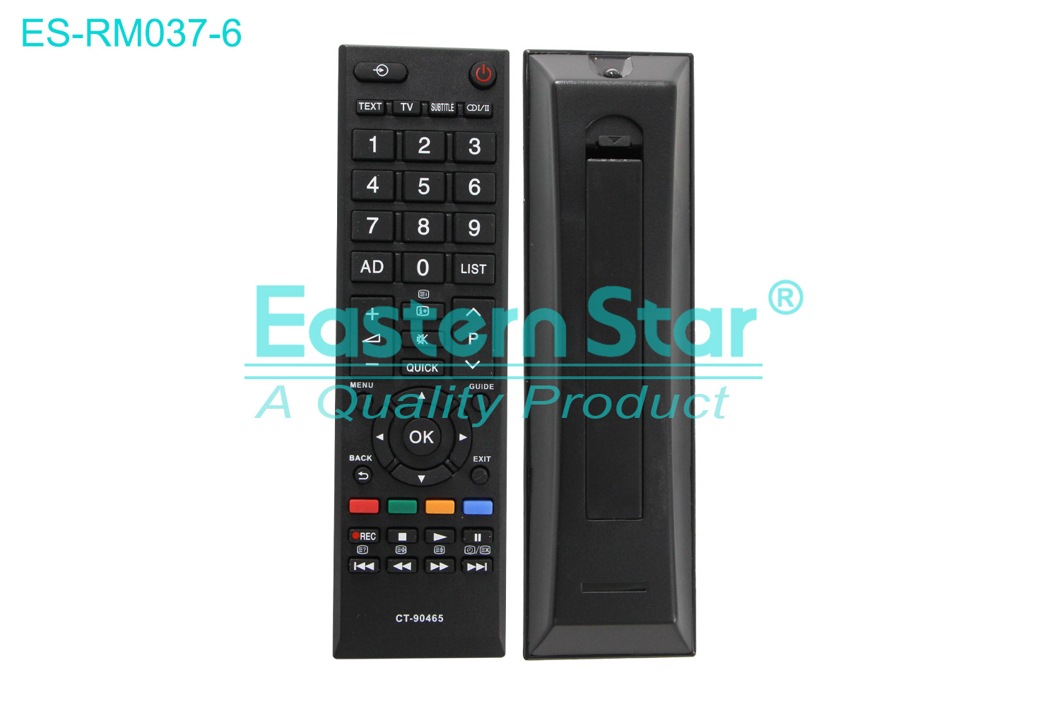 ES-RM037-6 Compatible for Toshiba Smart TV Remote Control R/M 46 Keys