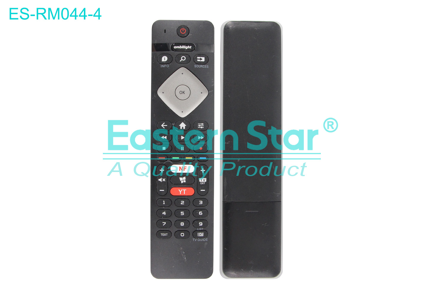 ES-RM044-4 Compatible for Philips Smart TV Remote Control R/M 42 Keys