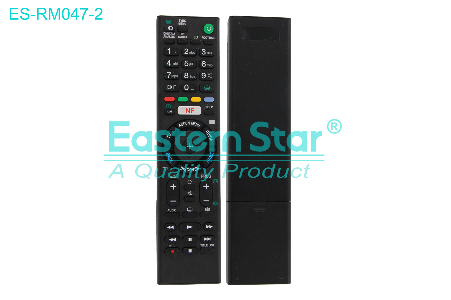ES-RM047-2 Compatible for Sony Smart TV Remote Control R/M 55 Keys