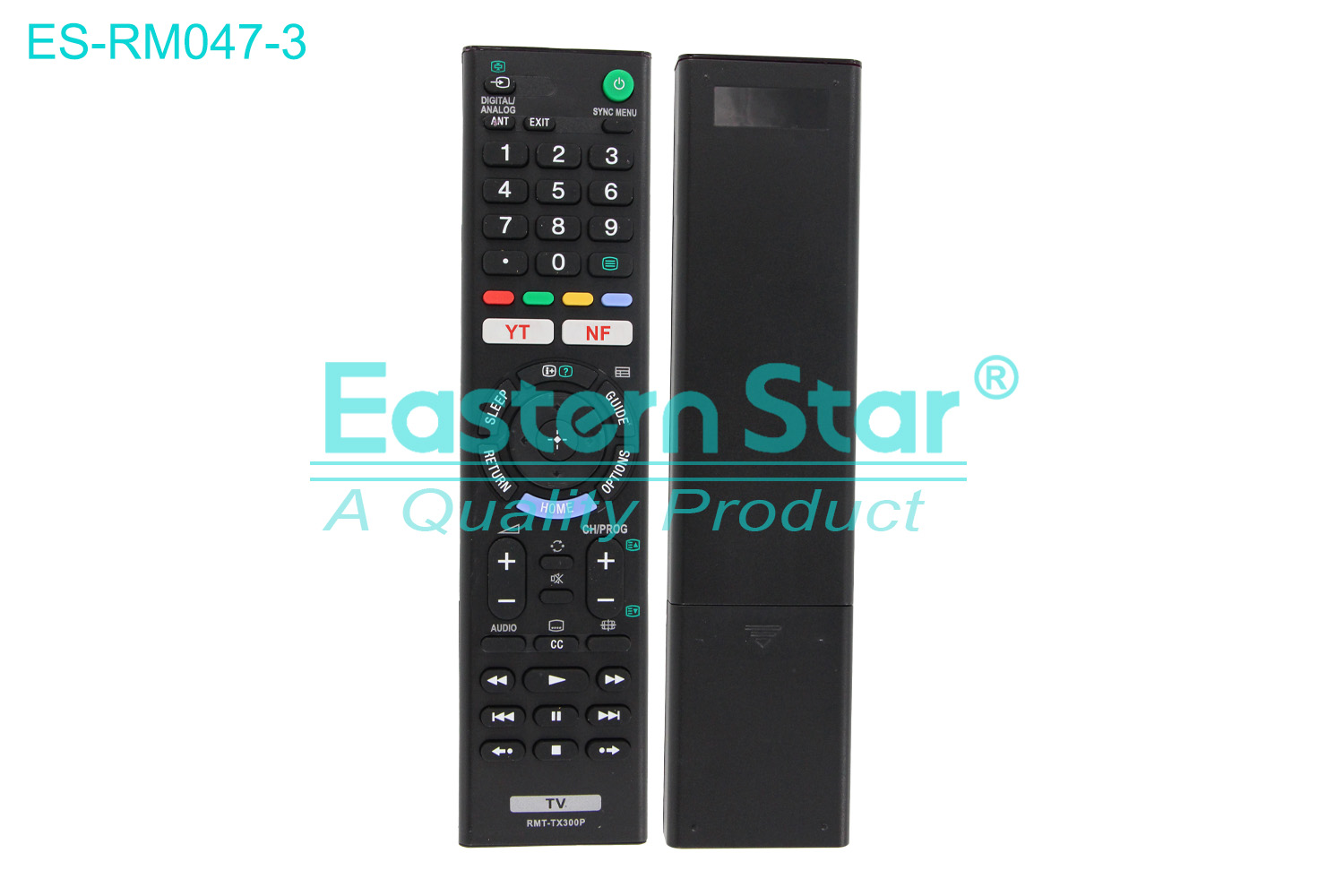 ES-RM047-3 Compatible for Sony Smart TV Remote Control R/M 52 Keys