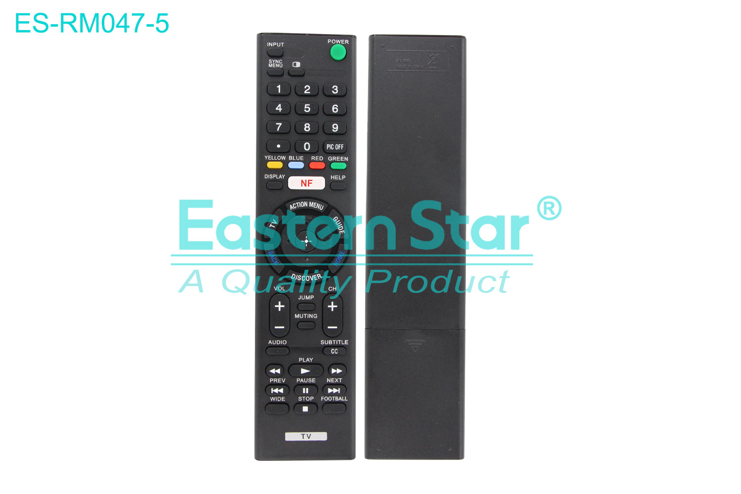 ES-RM047-5 Compatible for Sony Smart TV Remote Control R/M 51 Keys