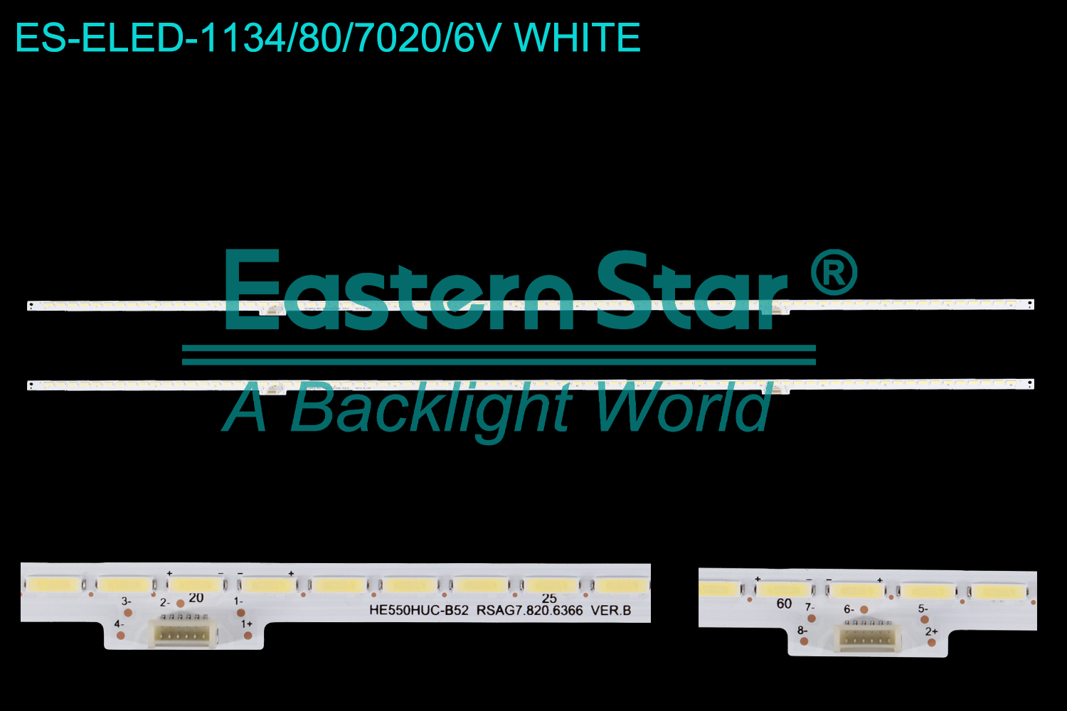 ES-ELED-1134 ELED/EDGE TV backlight use for 55'' Hisense LED55K7100UC LED55N71UC  HE550HUC-B52，RSAG7.820.6366 VER.B LED BACKLIGHT STRIP(2)