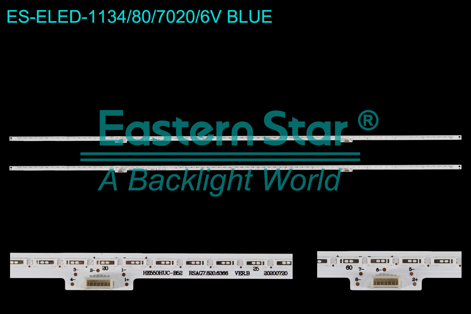 ES-ELED-1134 ELED/EDGE TV backlight use for 55'' Hisense LED55K7100UC LED55N71UC  HE550HUC-B52，RSAG7.820.6366 VER.B LED BACKLIGHT STRIP(2)