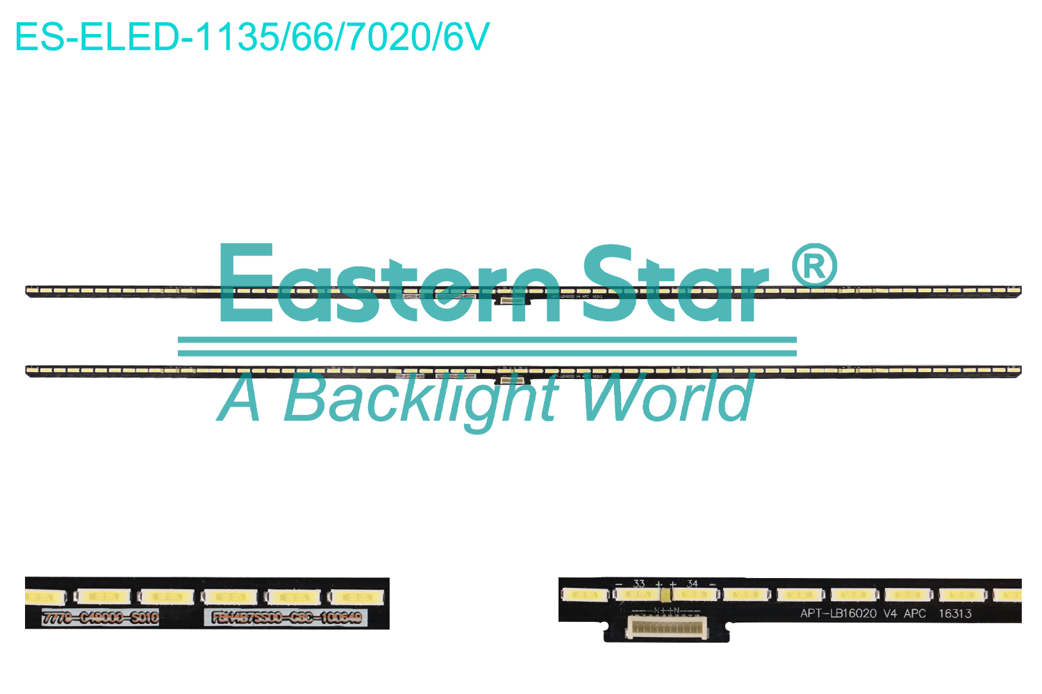 ES-ELED-1135 ELED/EDGE TV backlight use for 49'' Skyworth  49V1 49Q8 49G7  7779-649000-S010 APT-LB16020 LED BACKLIGHT STRIP(2)