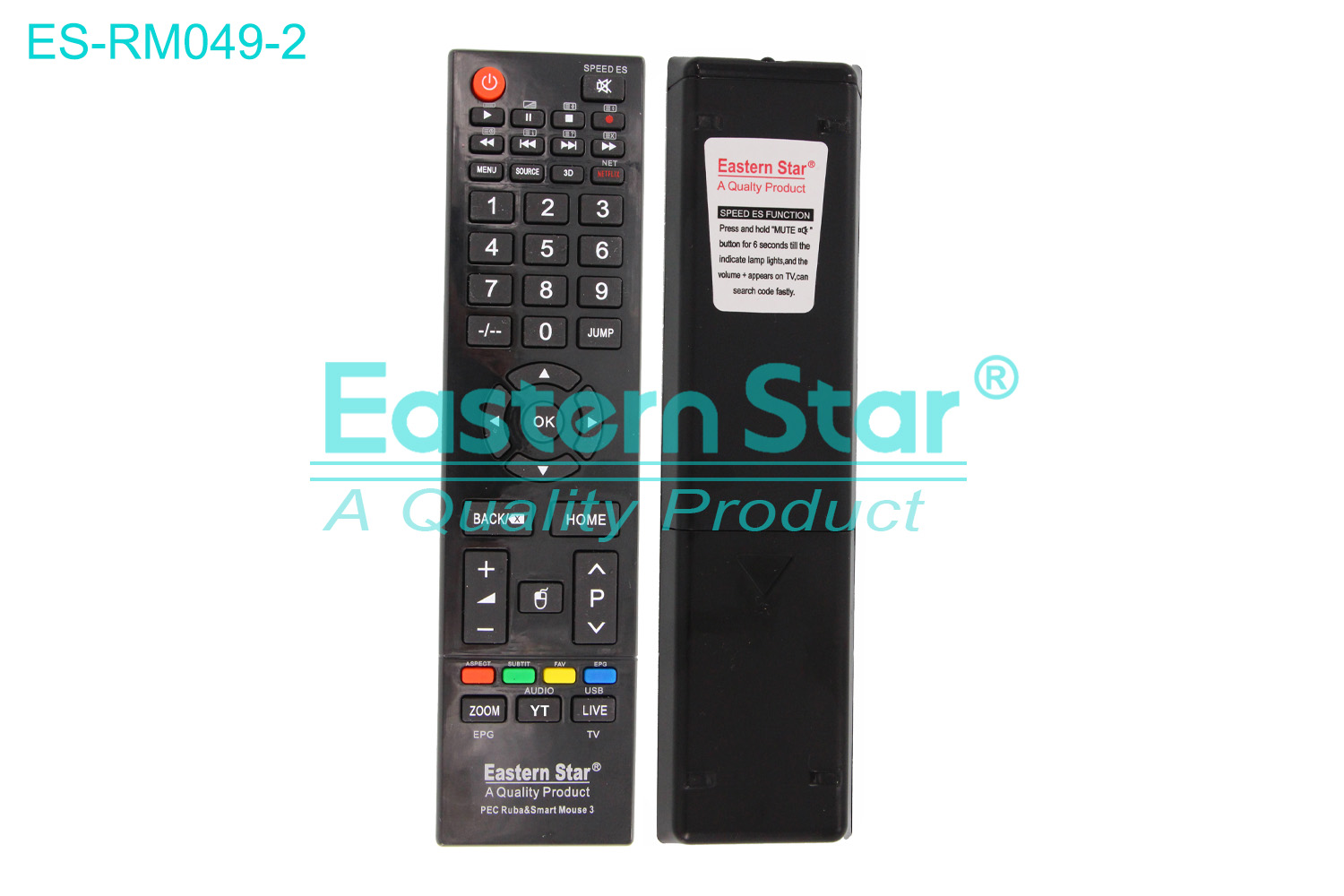 ES-RM049-2 Compatible for / Smart TV Remote Control R/M 45 Keys
