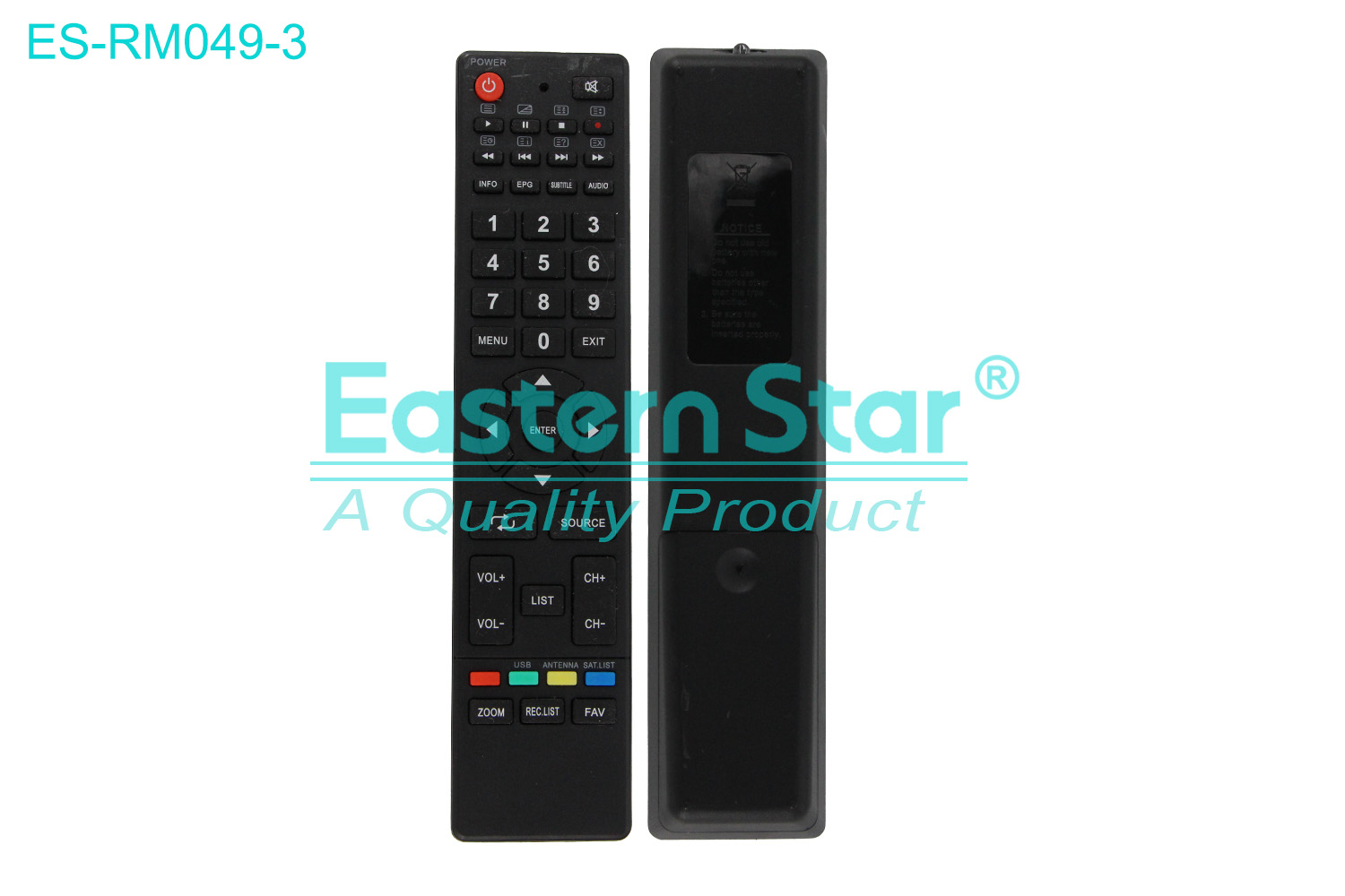 ES-RM049-3 Compatible for Sunny Smart TV Remote Control R/M 45 Keys