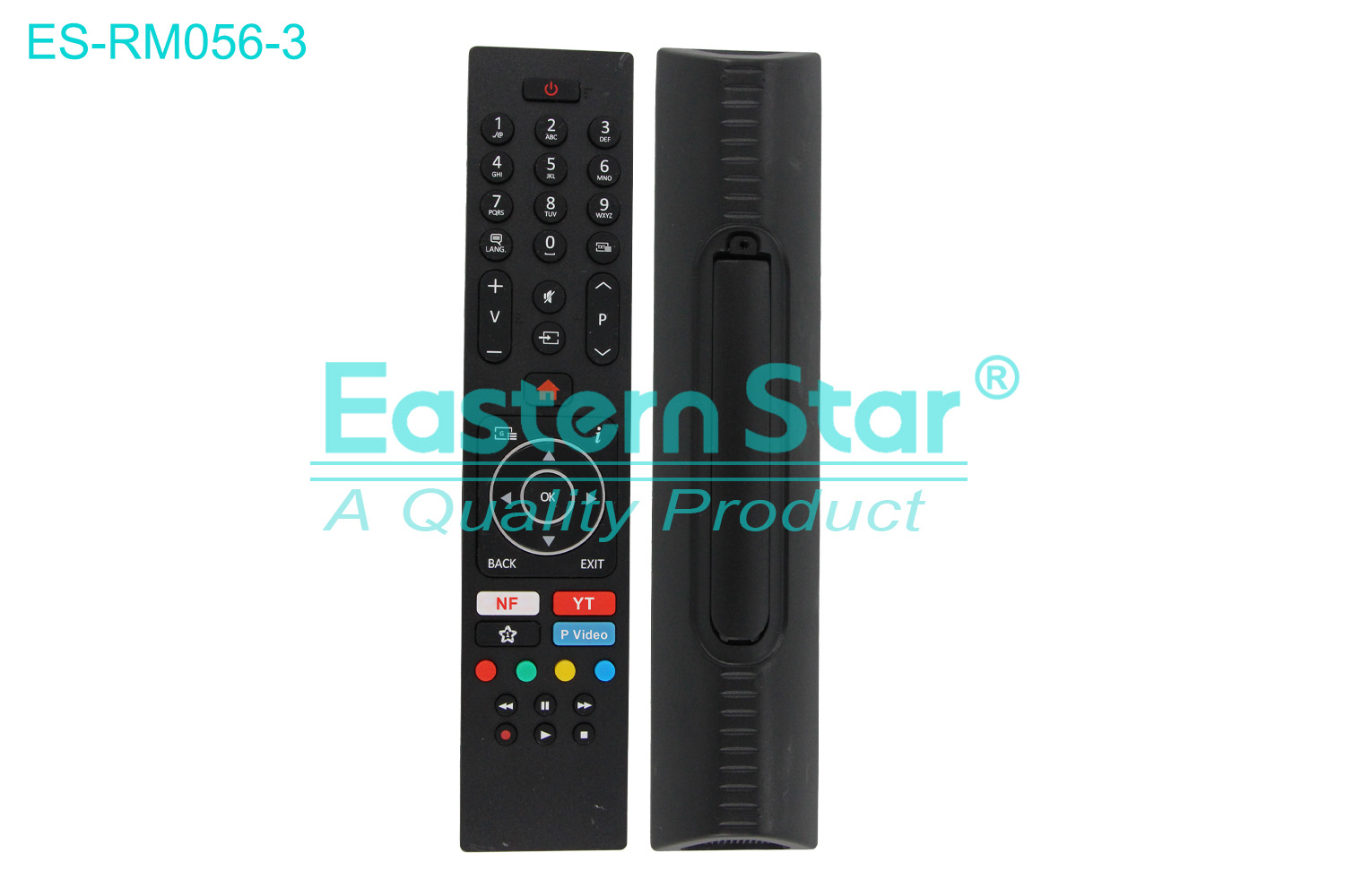 ES-RM056-3 Compatible for Vestel Smart TV Remote Control R/M 43 Keys