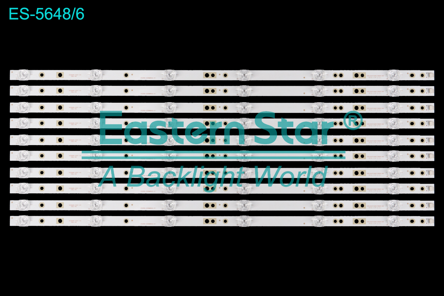ES-5648 LED TV Backlight use for 58" Storm 58X、58X3  202006-DSM6602-01、DS58M66-DS07-V01 LED BACKLIGHT STRIP(10)