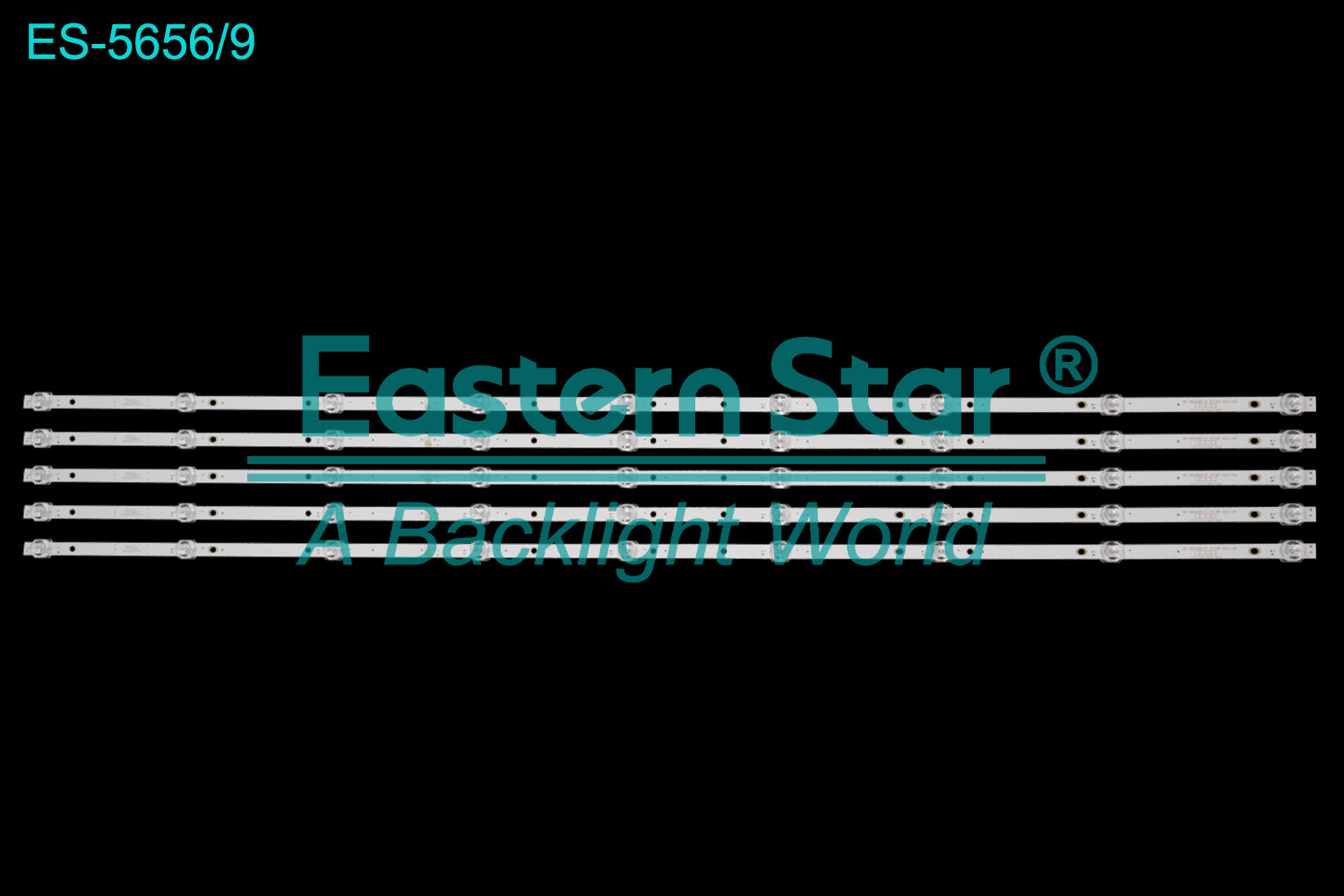 ES-5656 LED TV Backlight use for 55" Polaroid  POL5502UWE ZN-55C09D-5 21187 V3.1-0S LED BACKLIGHT STRIP(5)