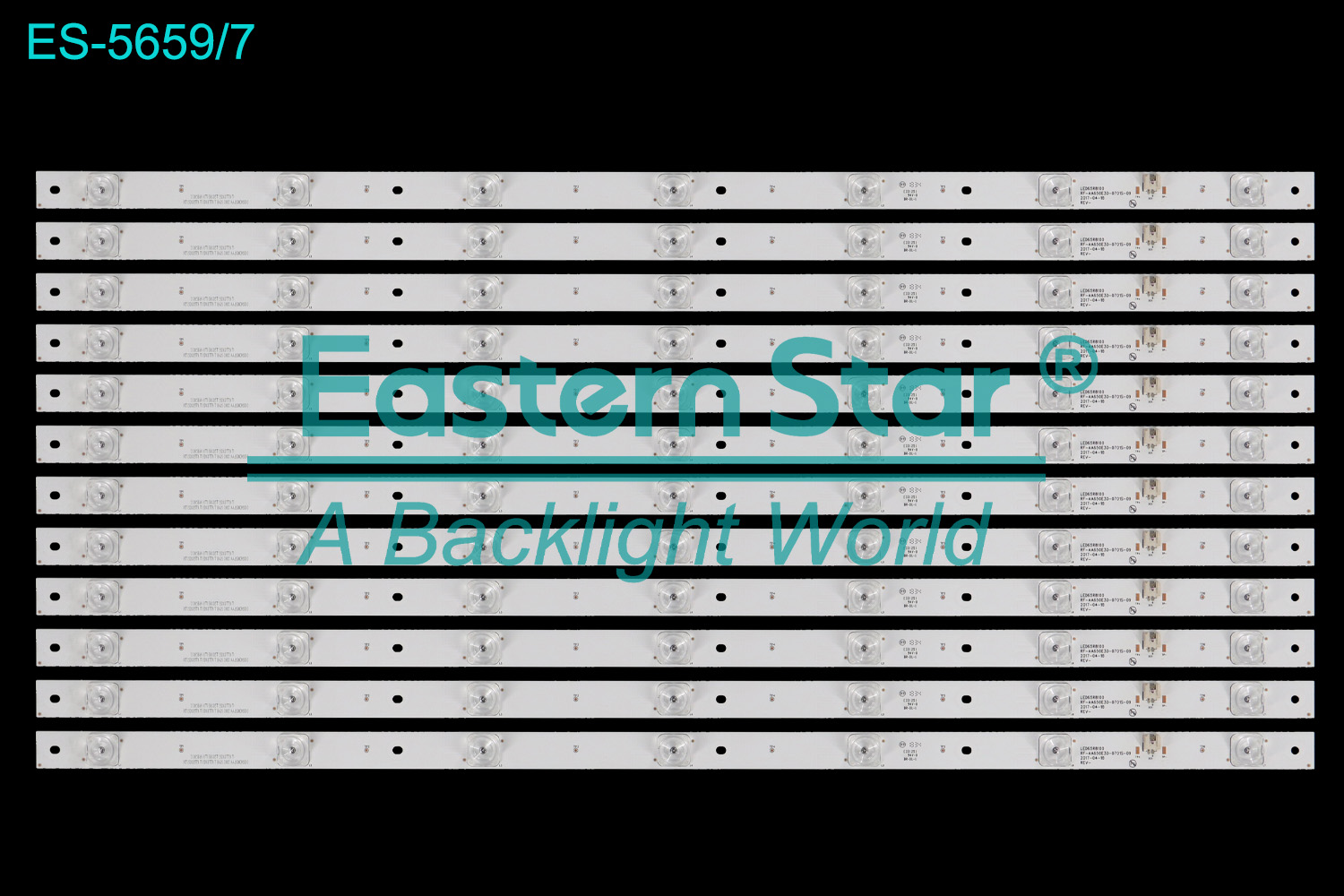 ES-5659 LED TV Backlight use for 65" Konka  LED65M1、LED65X8、65P9  RF-AA650E30-0701S-09、LED65R8100 LED BACKLIGHT STRIP(12)