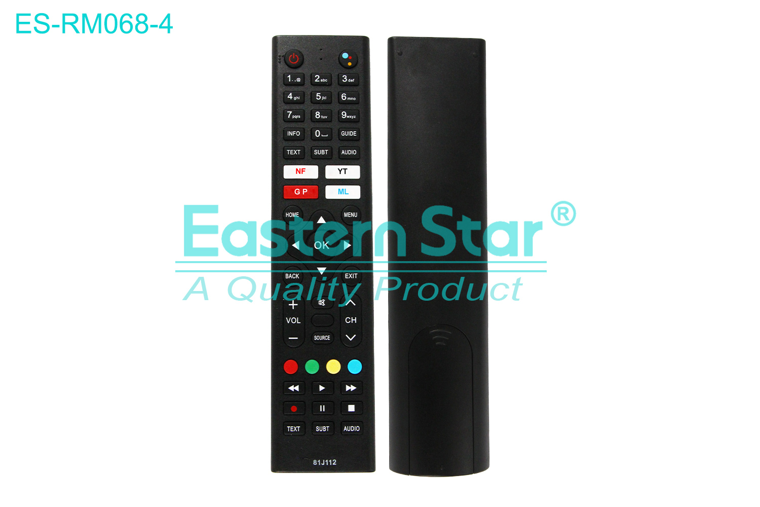 ES-RM068-4 Compatible for  Polytron Smart TV Remote Control R/M 50 Keys
