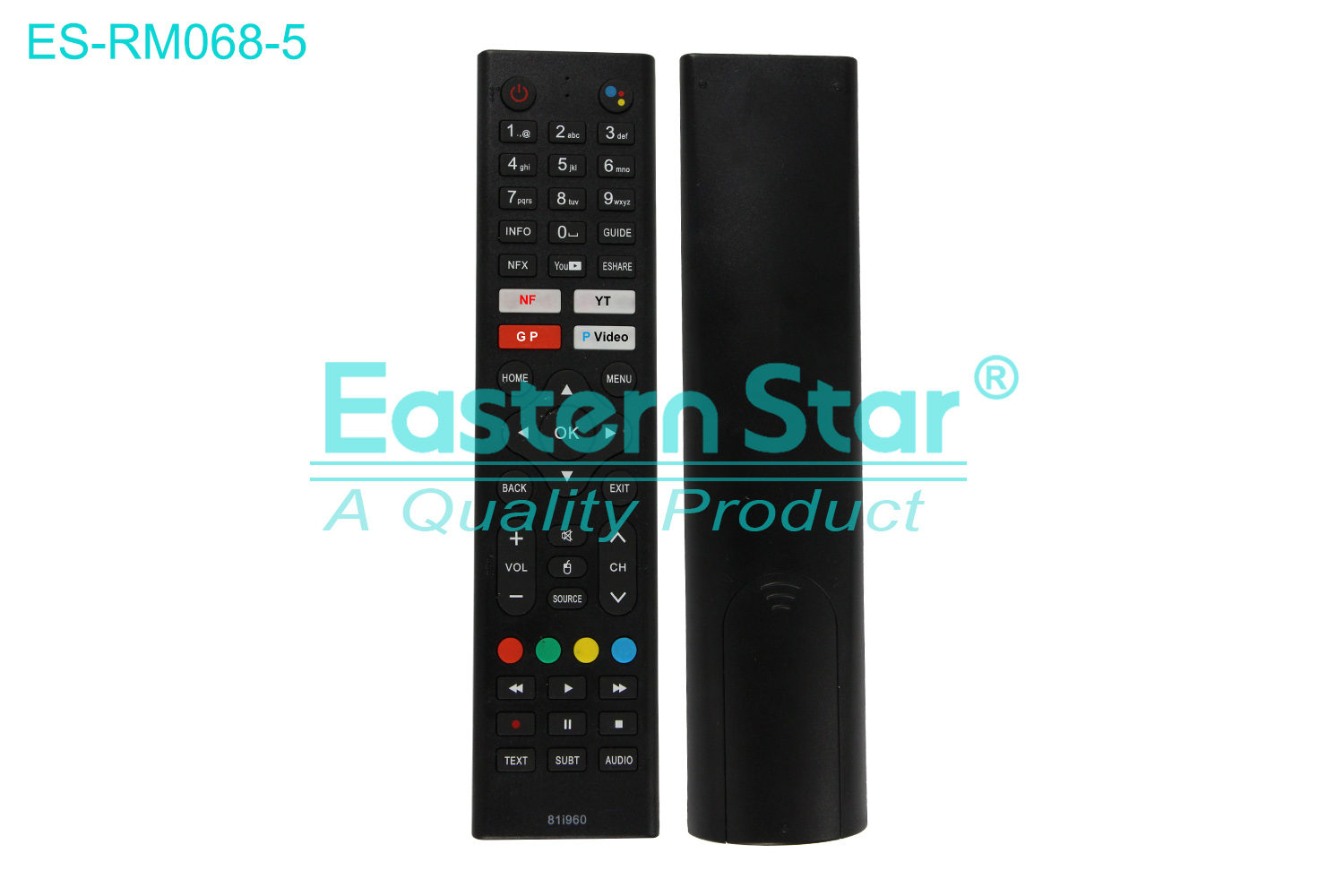 ES-RM068-5 Compatible for  Polytron Smart TV Remote Control R/M 50 Keys