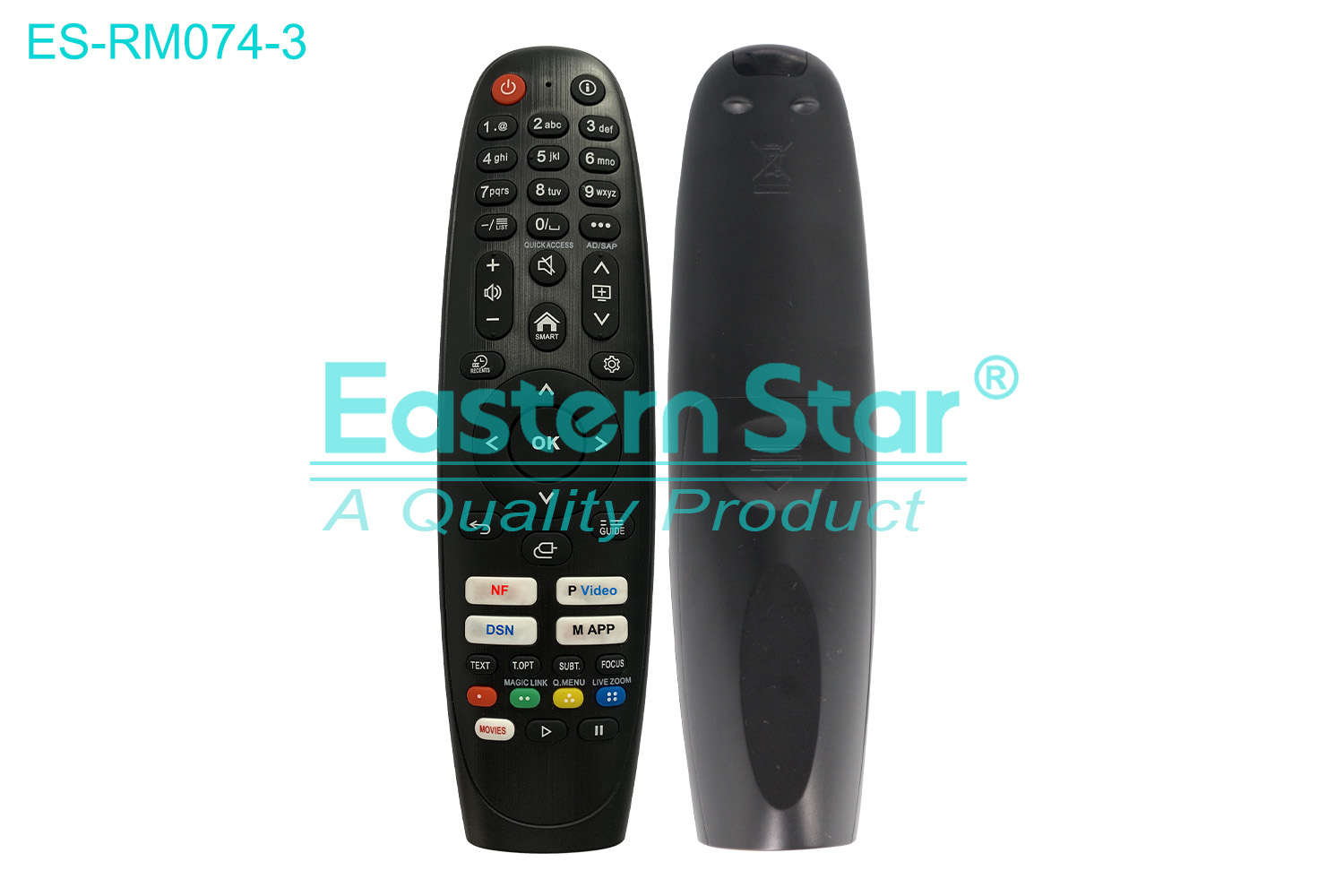 ES-RM074-3 Compatible for / Smart TV Remote Control R/M 45 Keys