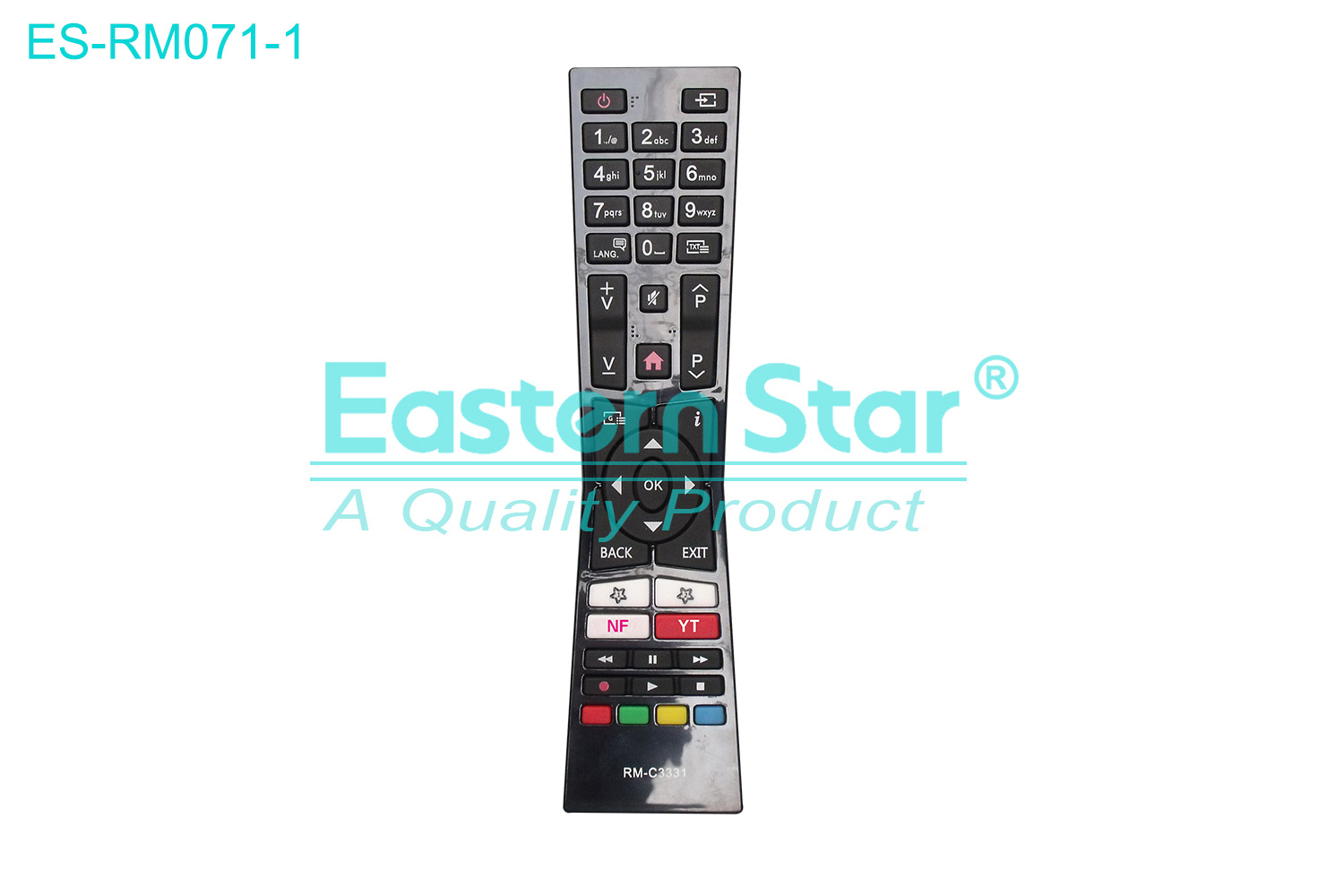 ES-RM071-1 Compatible for  / Smart TV Remote Control R/M 43 Keys