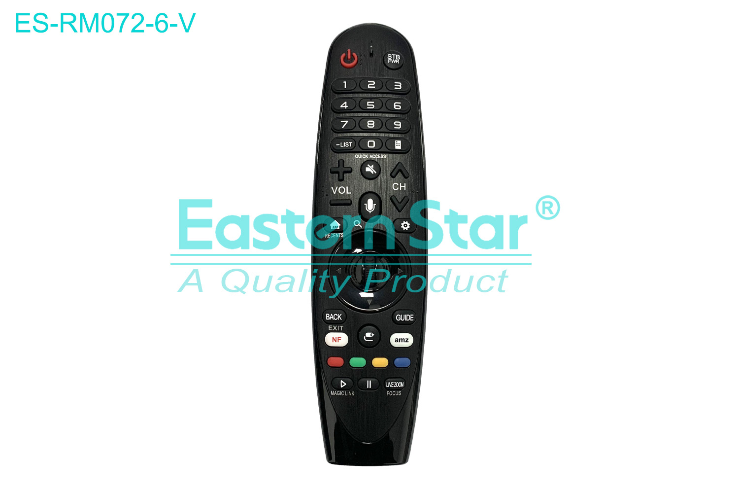 ES-RM072-6-V Compatible for  / Smart TV Remote Control R/M 39 Keys