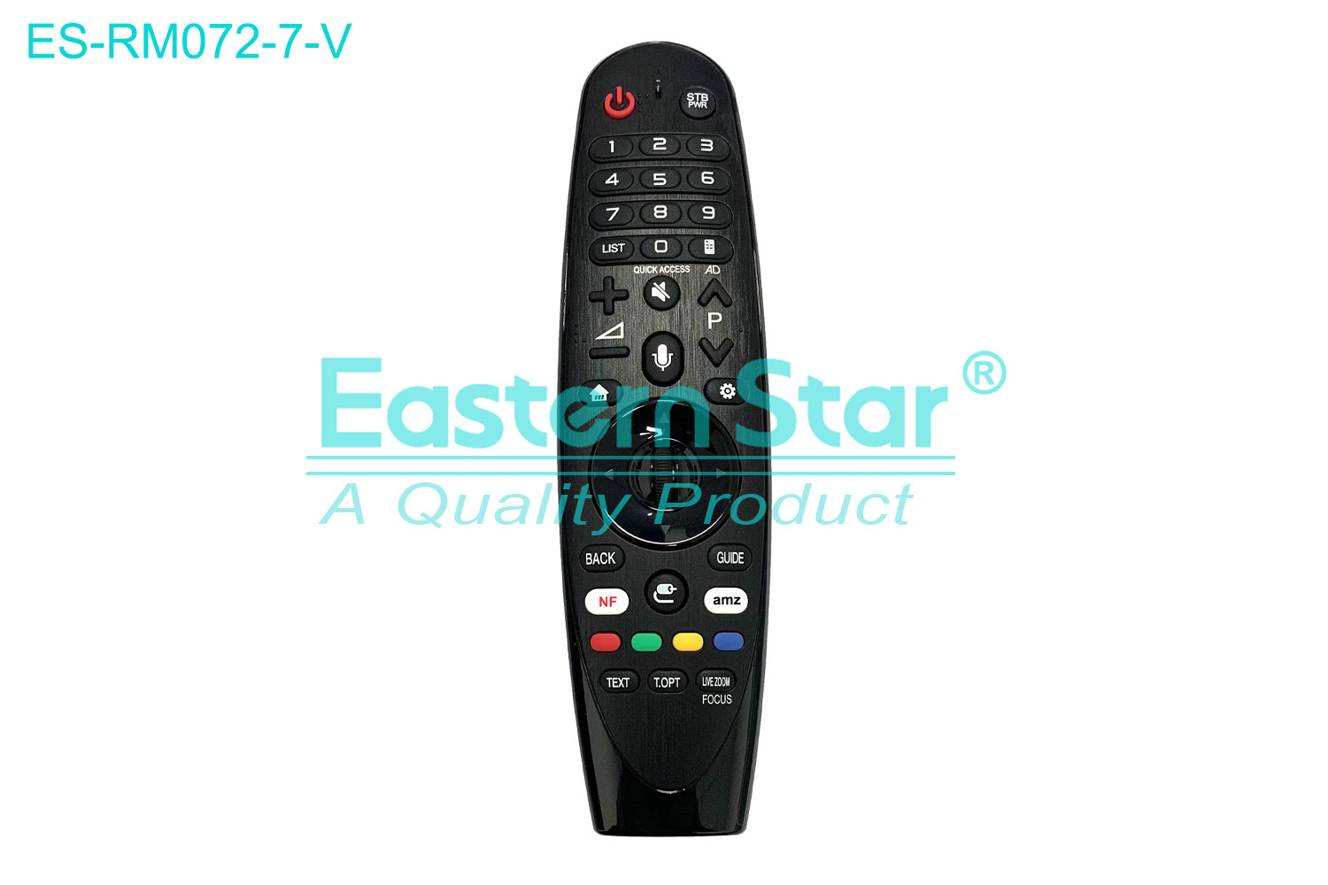 ES-RM072-7-V  Compatible for  / Smart TV Remote Control R/M 39 Keys