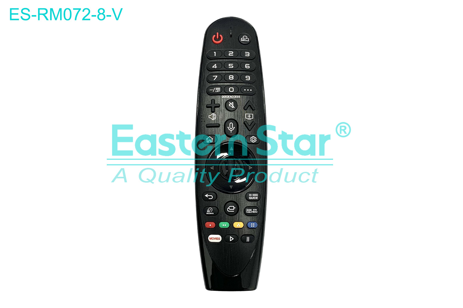ES-RM072-8-V Compatible for  / Smart TV Remote Control R/M 39 Keys