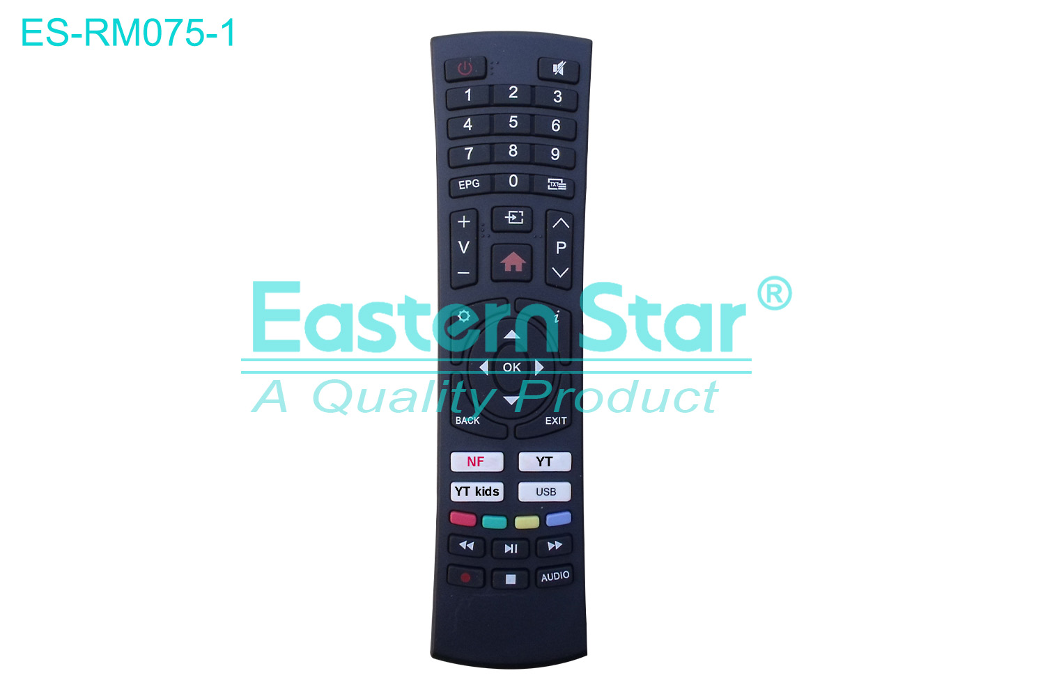 ES-RM075-1 Compatible for / Smart TV Remote Control R/M 43 Keys