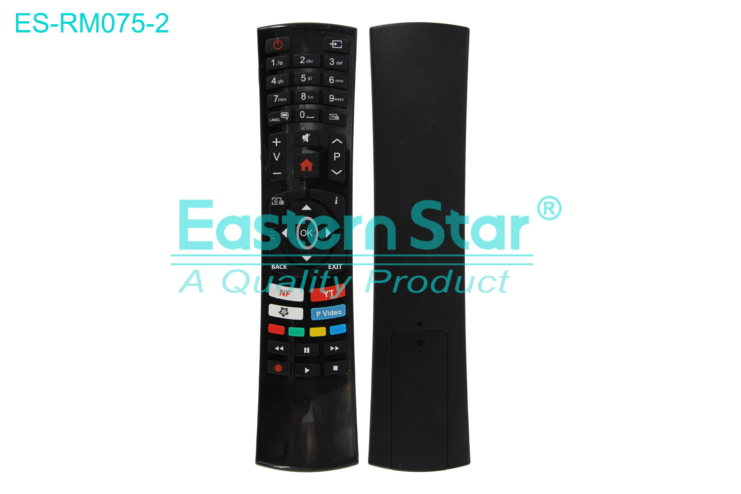 ES-RM075-2 Compatible for Vestel Smart TV Remote Control R/M 43 Keys