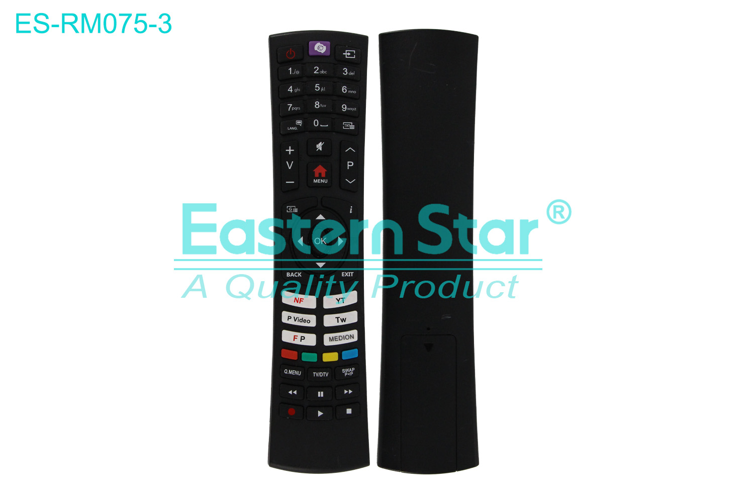 ES-RM075-3 Compatible for Vestel Smart TV Remote Control R/M 49 Keys