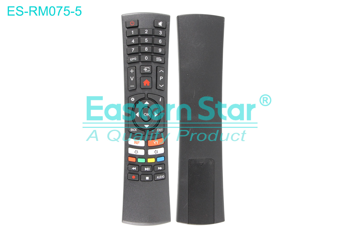 ES-RM075-5 Compatible for / Smart TV Remote Control R/M 43 Keys