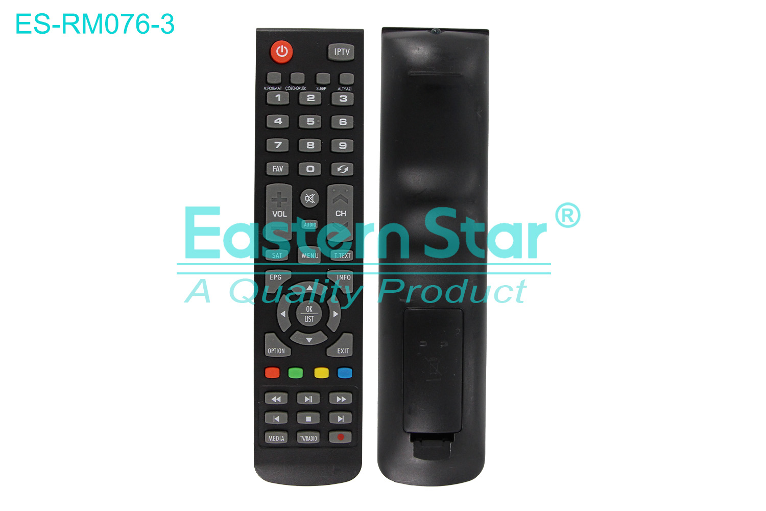 ES-RM076-3 Compatible for Awox Smart TV Remote Control R/M 49 Keys