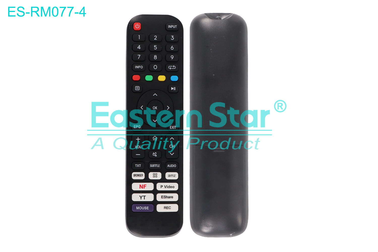 ES-RM077-4 Compatible for Hisense Smart TV Remote Control R/M 45 Keys