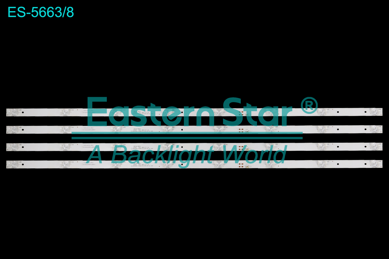 ES-5663 LED TV Backlight use for 43" 303SW430052 SW43D08-ZC56AG-02 2019-06-22 7765-643000-D560 D-XKC418V855-65A5C3  LED BACKLIGHT STRIP(4)