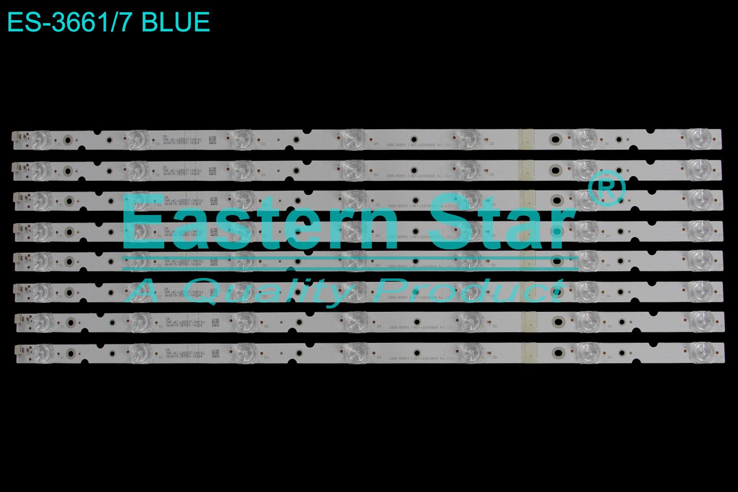 ES-3661 LED TV Backlight use for 55" Tcl 55S525 55S525LAAA 4C-LB5507-YH10J  Tcl-55D8-3030F2 1-8X7-LX20190404 VER.5  E496757  LED STRIP(8)