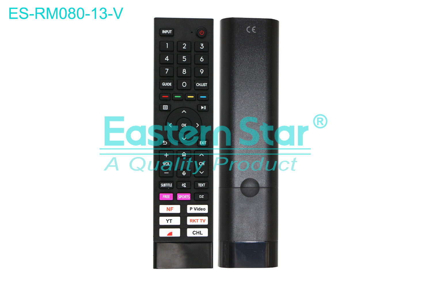 ES-RM080-13-V Compatible for Hisense Smart TV Remote Control R/M 45 Keys