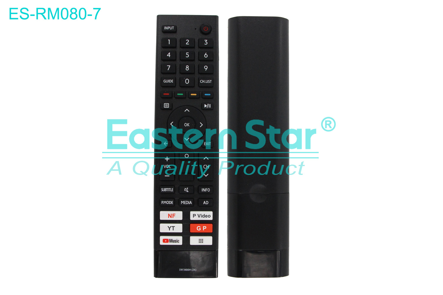 ES-RM080-7 Compatible for Hisense Smart TV Remote Control R/M 45 Keys