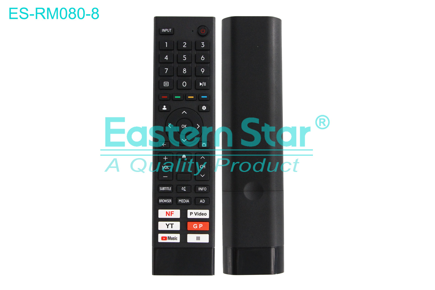 ES-RM080-8 Compatible for Hisense Smart TV Remote Control R/M 45 Keys