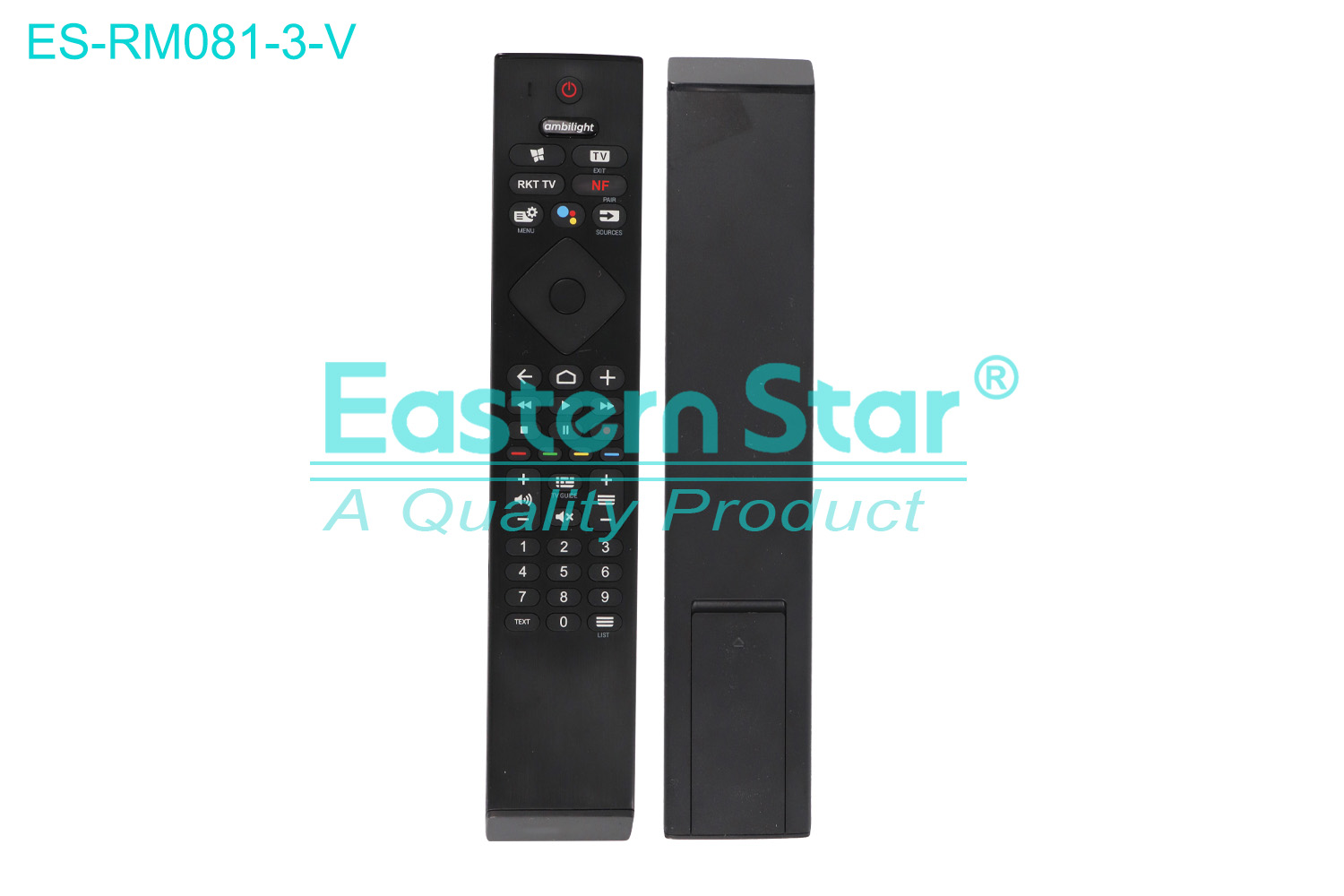 ES-RM081-3-V Compatible for Philips Smart TV Remote Control R/M 45 Keys