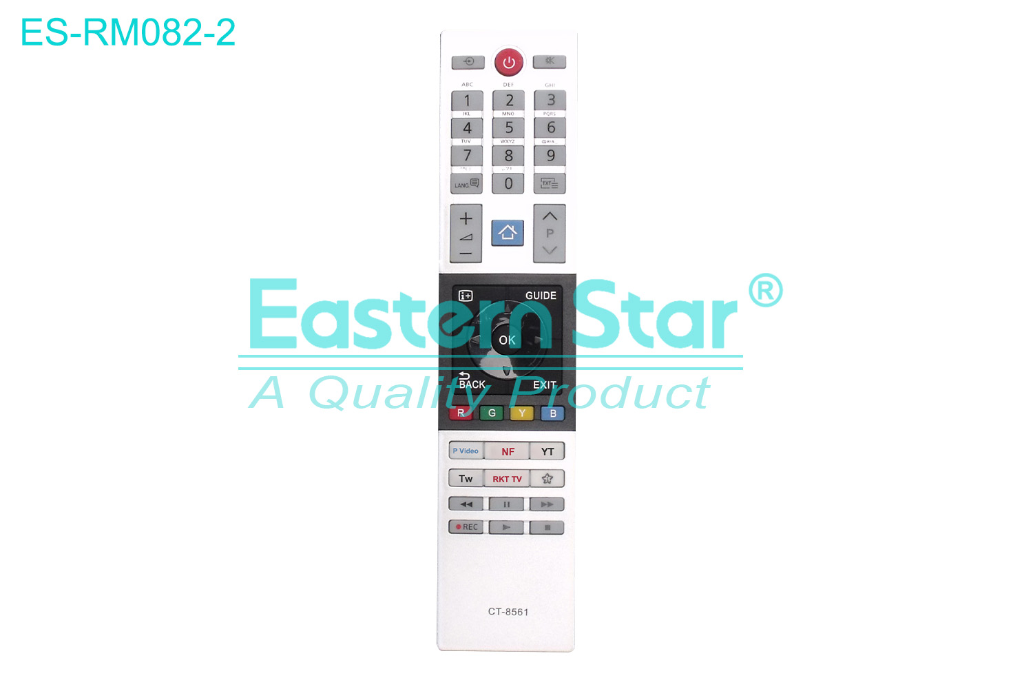 ES-RM082-2 Compatible for Toshiba Smart TV Remote Control R/M 45 Keys