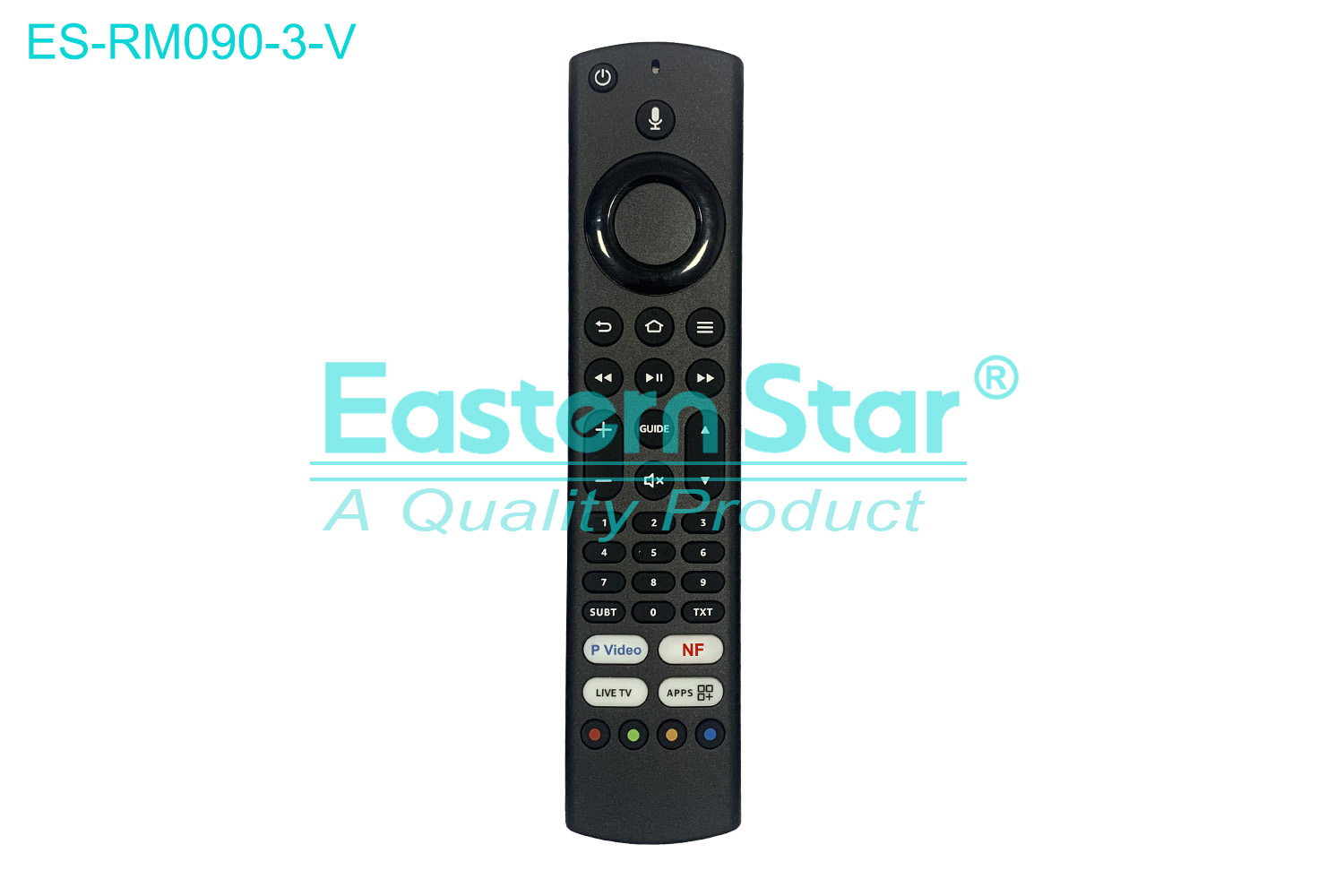 ES-RM090-3-V Compatible for Jvc Smart TV Voice Remote Control R/M 38 Keys