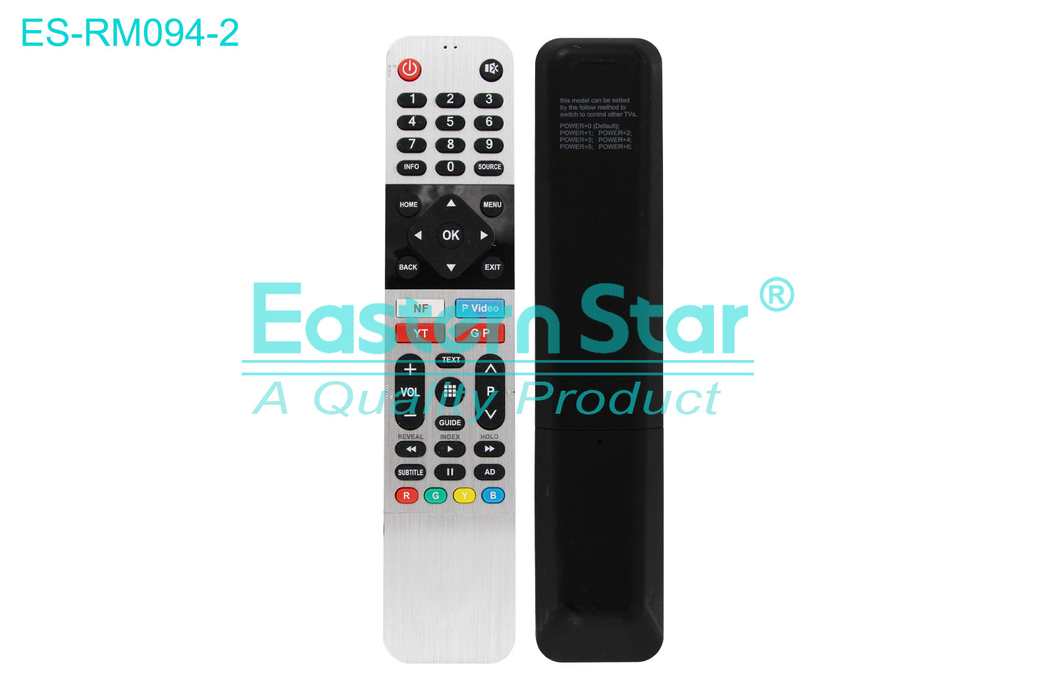 ES-RM094-2 Compatible for Arcelik Smart TV Remote Control R/M 44 Keys