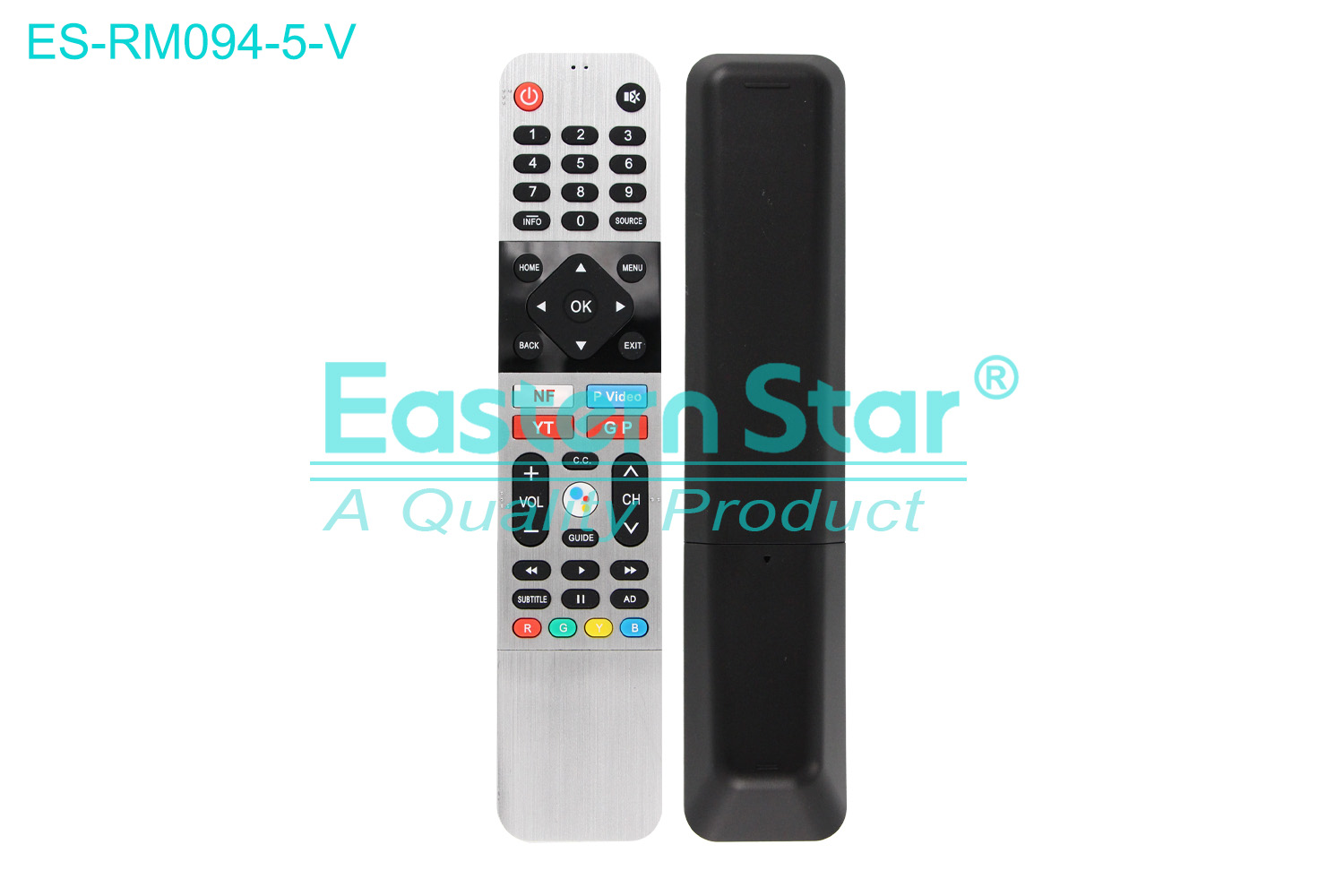ES-RM094-5-V Compatible for / Smart TV Voice Remote Control R/M 44 Keys