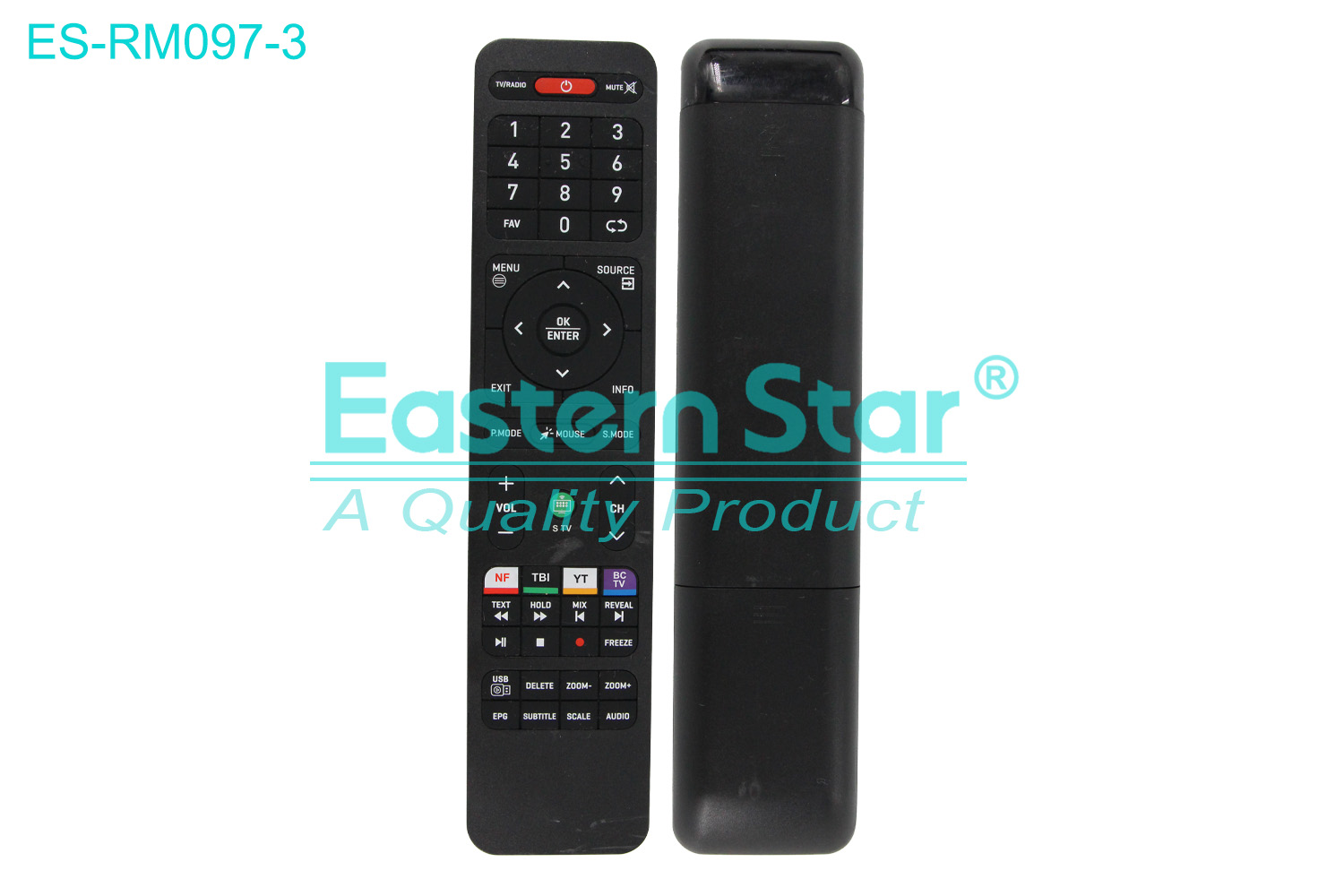 ES-RM097-3 Compatible for Onvo Smart TV Remote Control R/M 52 Keys