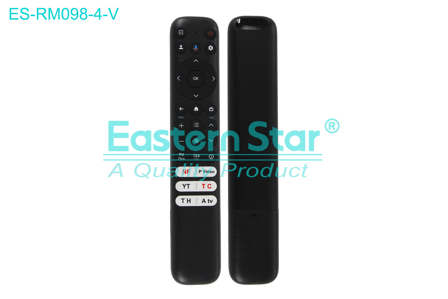 ES-RM098-4-V Compatible for Tcl Smart TV Voice Remote Control R/M 28 Keys