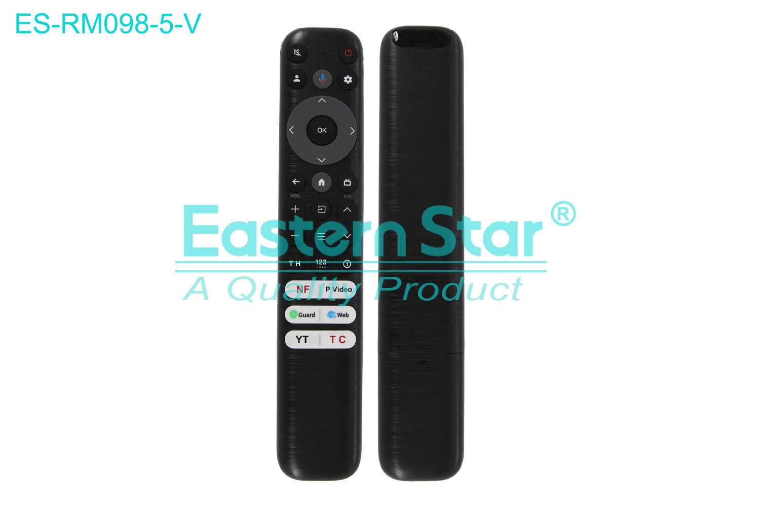 ES-RM098-5-V Compatible for Tcl Smart TV Voice Remote Control R/M 28 Keys