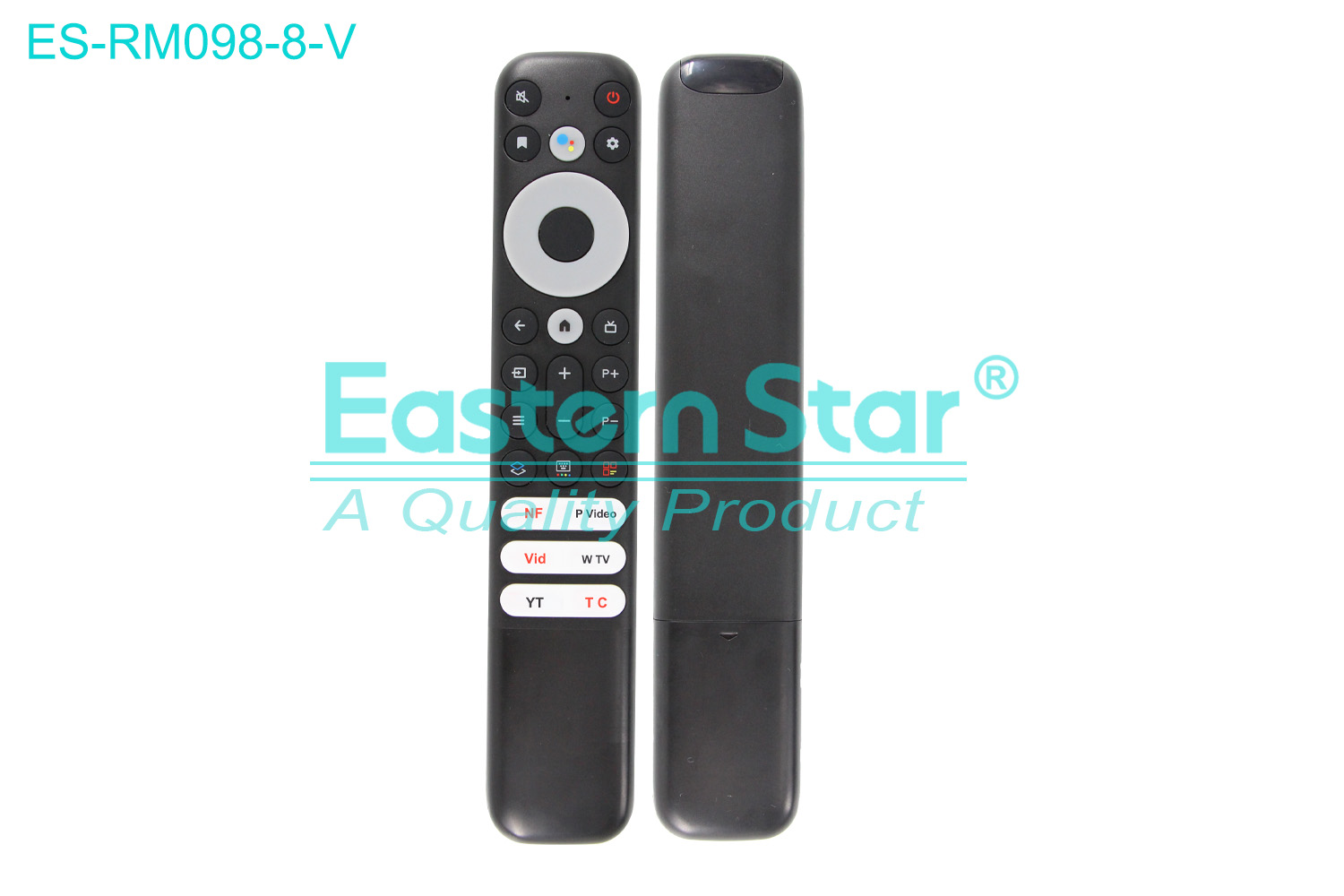 ES-RM098-8-V Compatible for Tcl Smart TV Voice Remote Control R/M 28 Keys