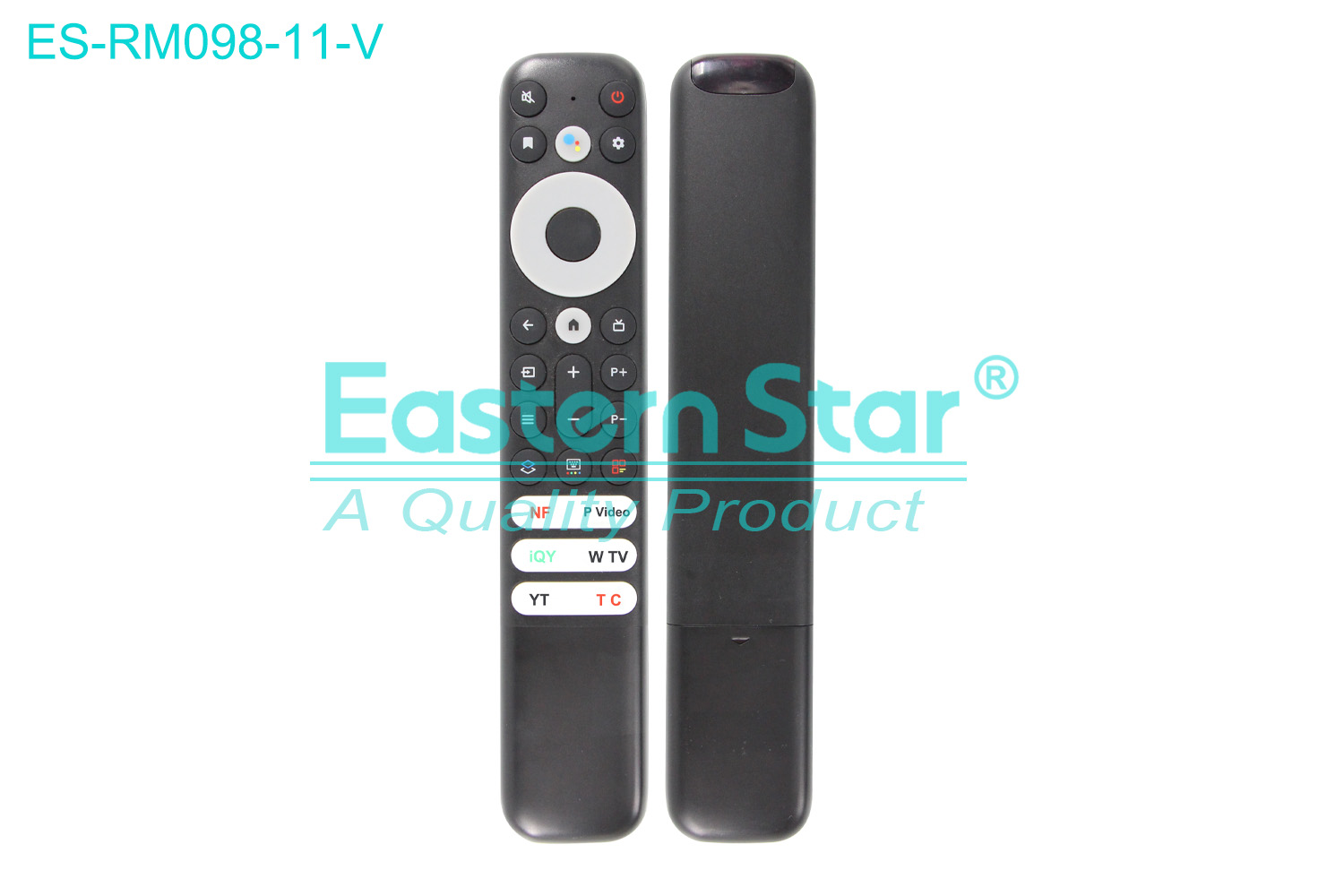 ES-RM098-11-V Compatible for Tcl Smart TV Voice Remote Control R/M 28 Keys