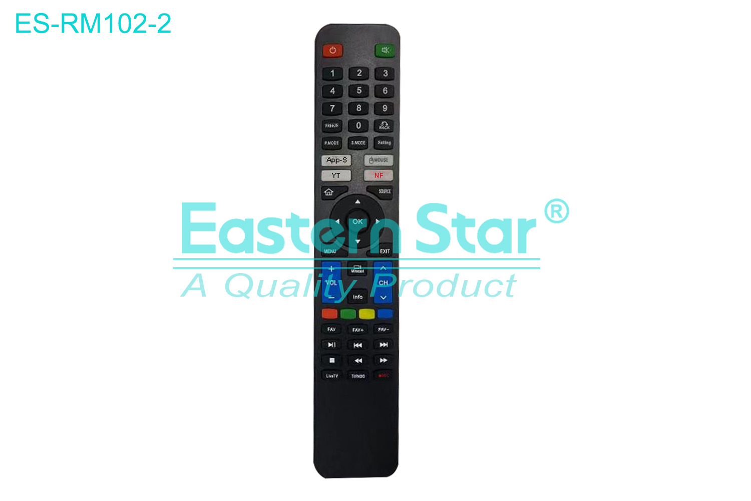 ES-RM102-2 Compatible for / Smart TV Remote Control R/M 52 Keys