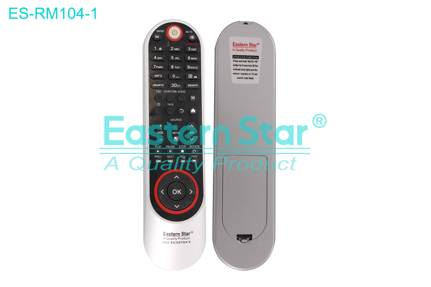 ES-RM104-1 Compatible for / Smart TV Remote Control R/M 45 Keys