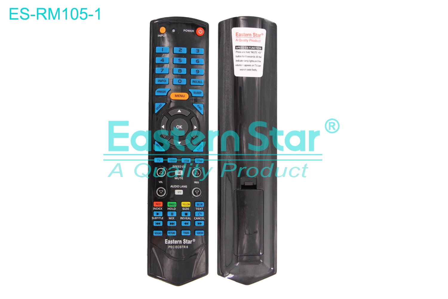 ES-RM105-1 Compatible for / Smart TV Remote Control R/M 52 Keys